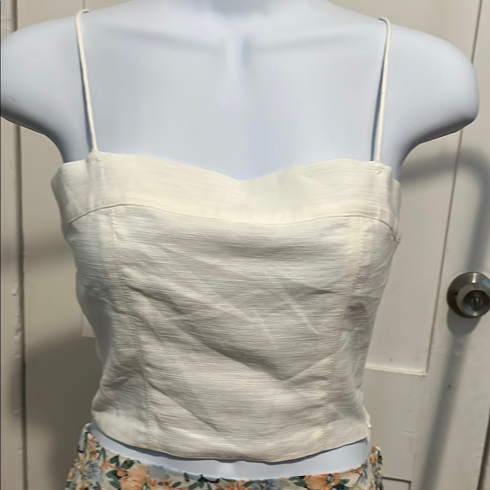 Sage Cream Camisole Bustier Top